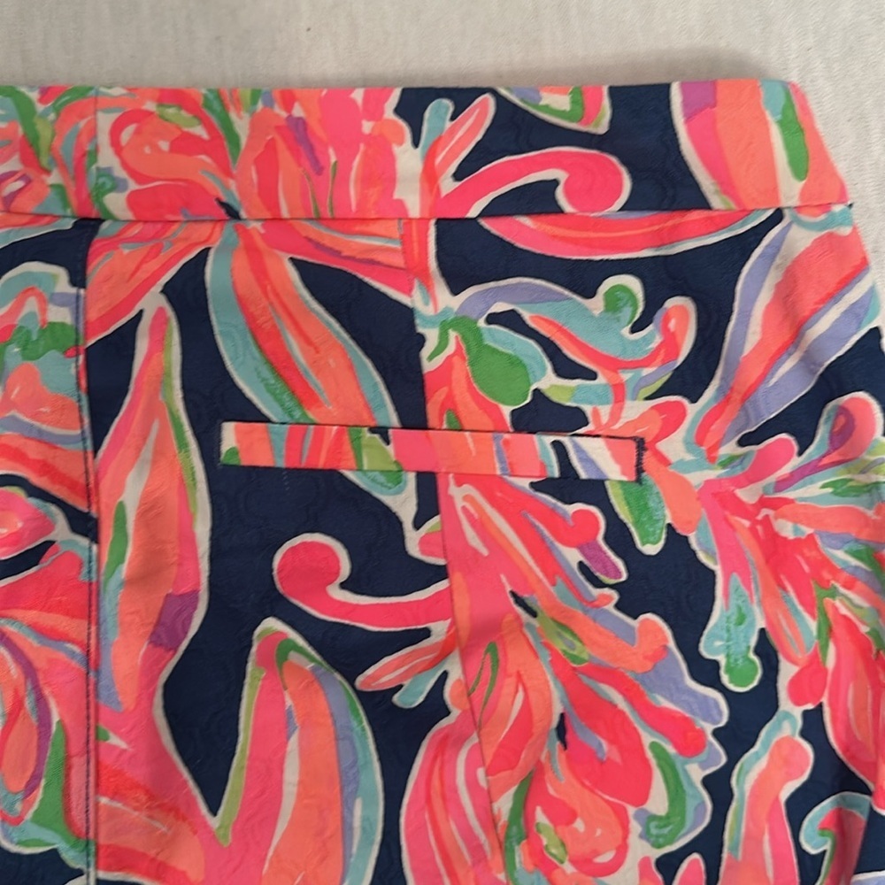 Lilly Pulitzer Kelly Ankle Pants in Resort Navy Banana Flambe Women’s Sz 8 - Picture 3 of 12